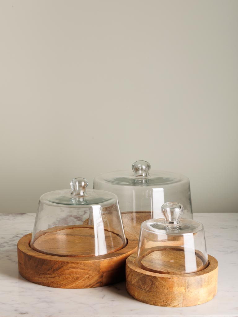 S/3 stackable dishes with covers - 3