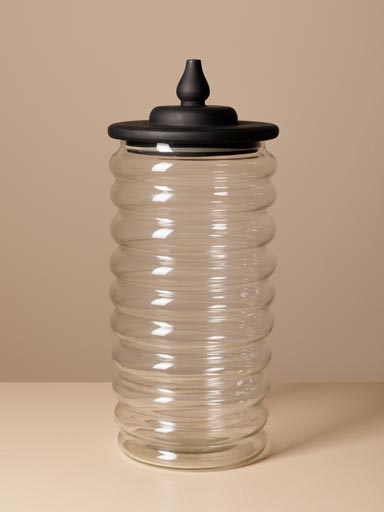 Large airtight jar dark wooden lid Zaraya