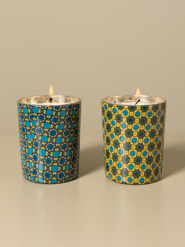 S/2 bougies bleues et ocre Mirano - 1