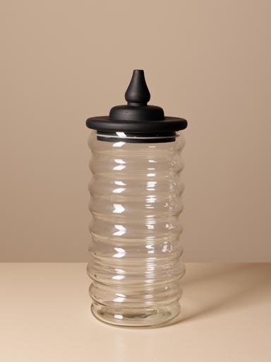 Airtight jar dark wooden lid  Zaraya