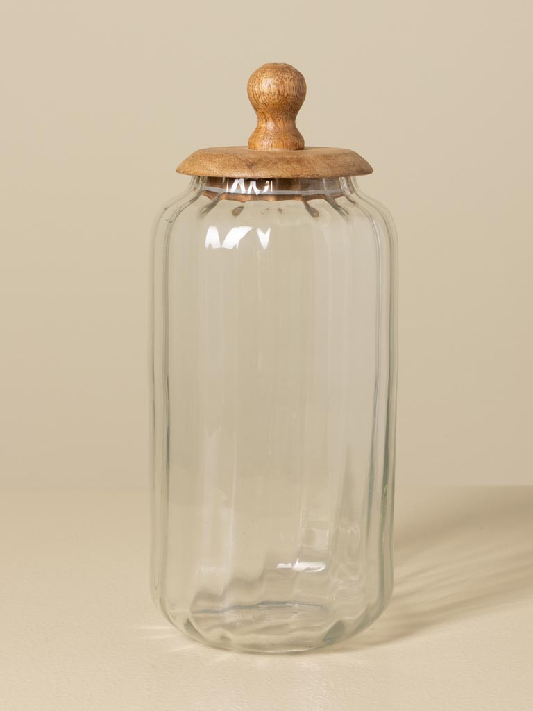 S/3 bocaux en verre tourné - 5