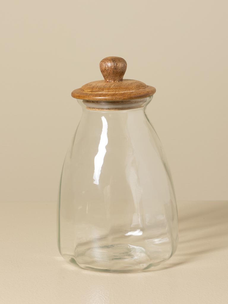 S/3 bocaux en verre tourné - 2