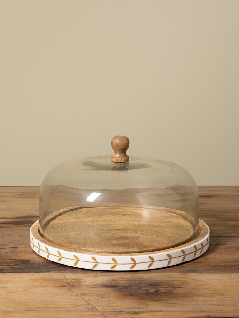 Grand plateau fleuri et cloche Bocage - 1