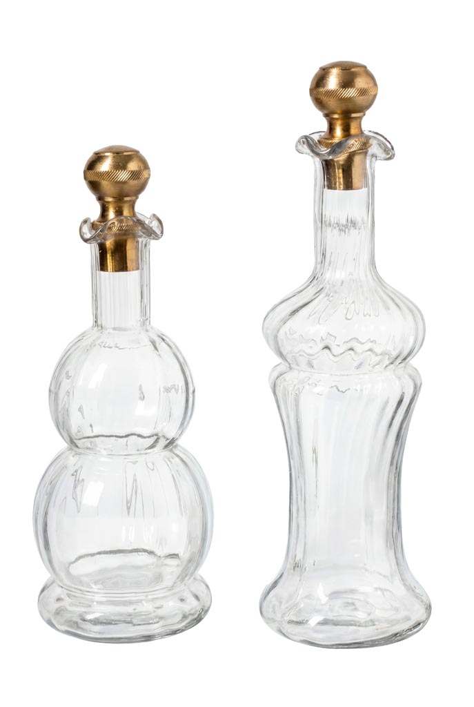 S/2 carafes bouchon doré Elégantes - 4