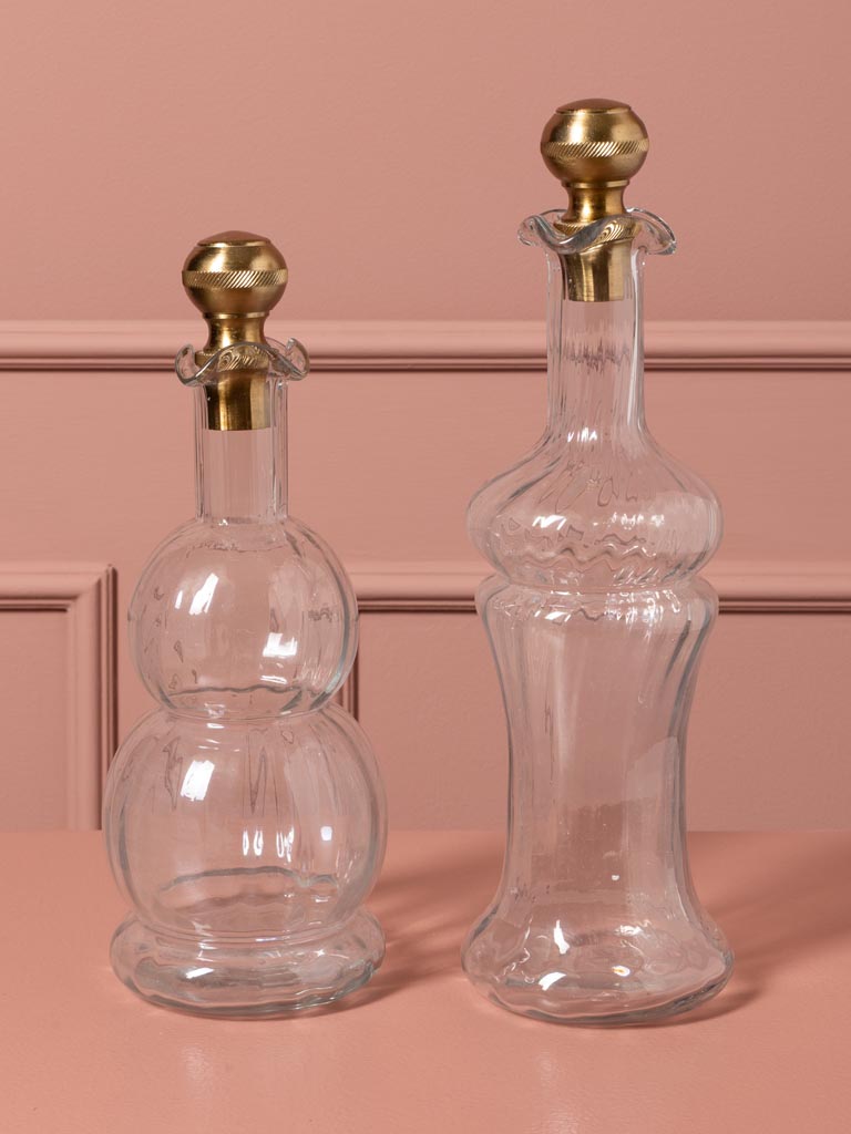 S/2 carafes bouchon doré Elégantes - 1