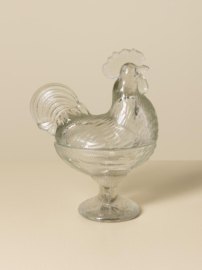 Bocal en verre coq - 1