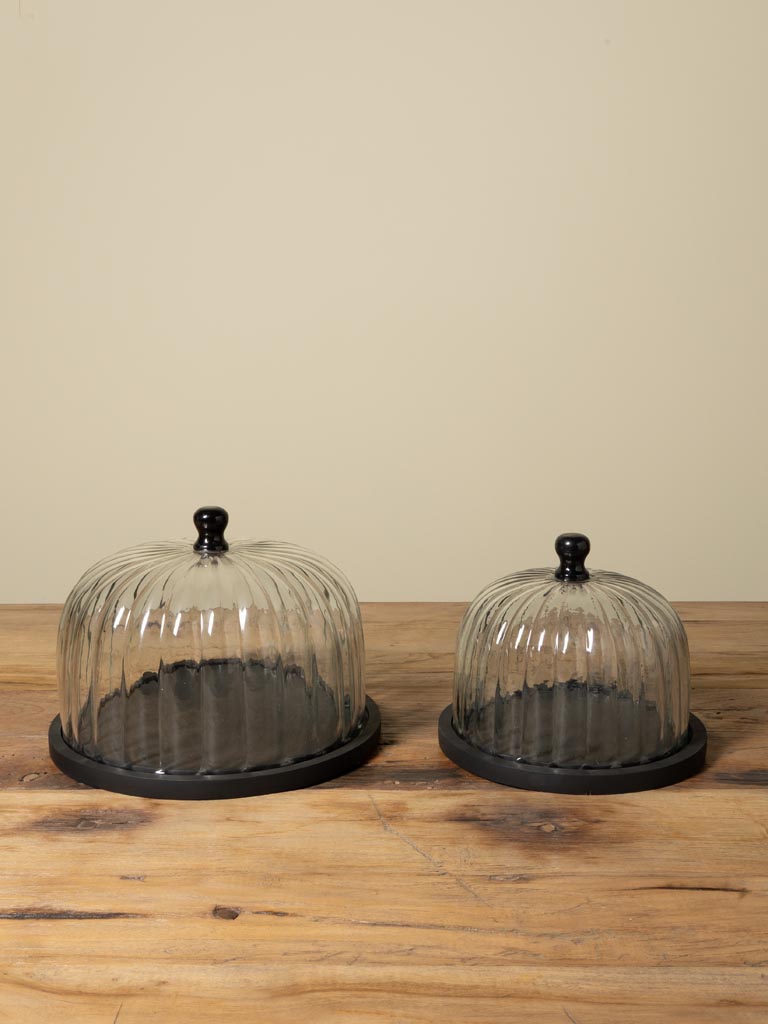 Black round tray with cover Pumkin - 4