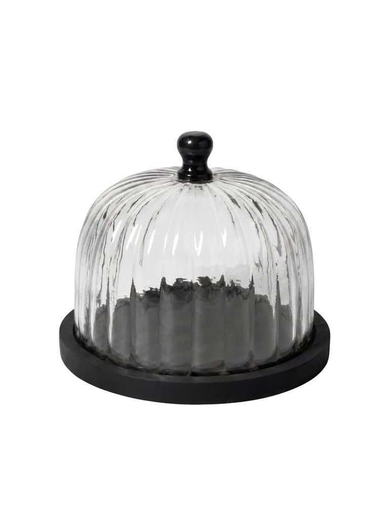 Small black round tray with cover Pumkin - 2