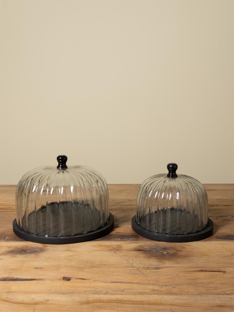 Small black round tray with cover Pumkin - 4