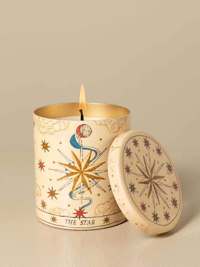 Bougie métal beige The Star - 1