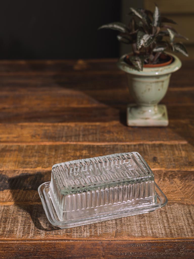 Glass butter dish 'Beurre' - 1