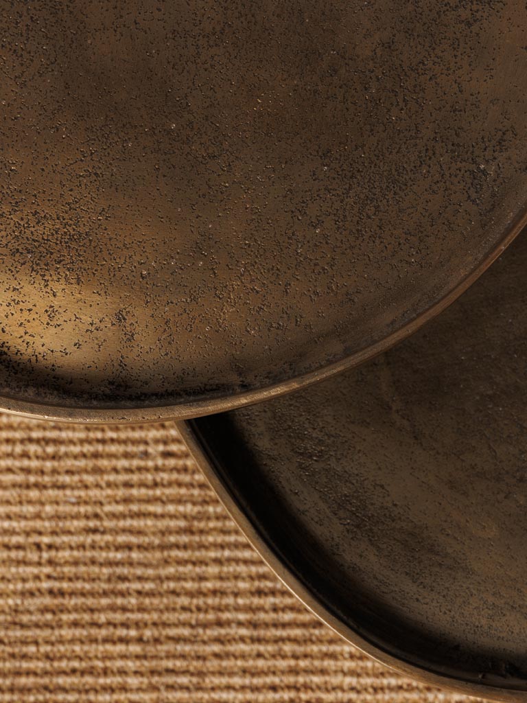 S/2 golden organic side table - 2