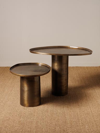 S/2 golden organic side table