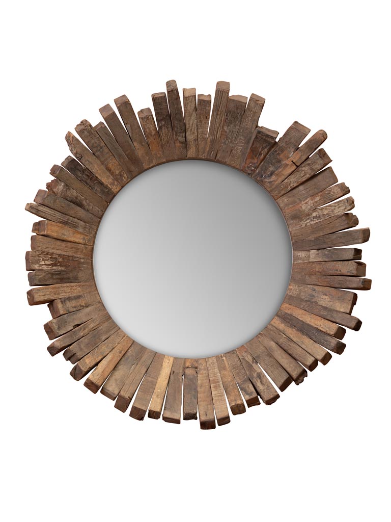 Round wooden mirror Natura - 2
