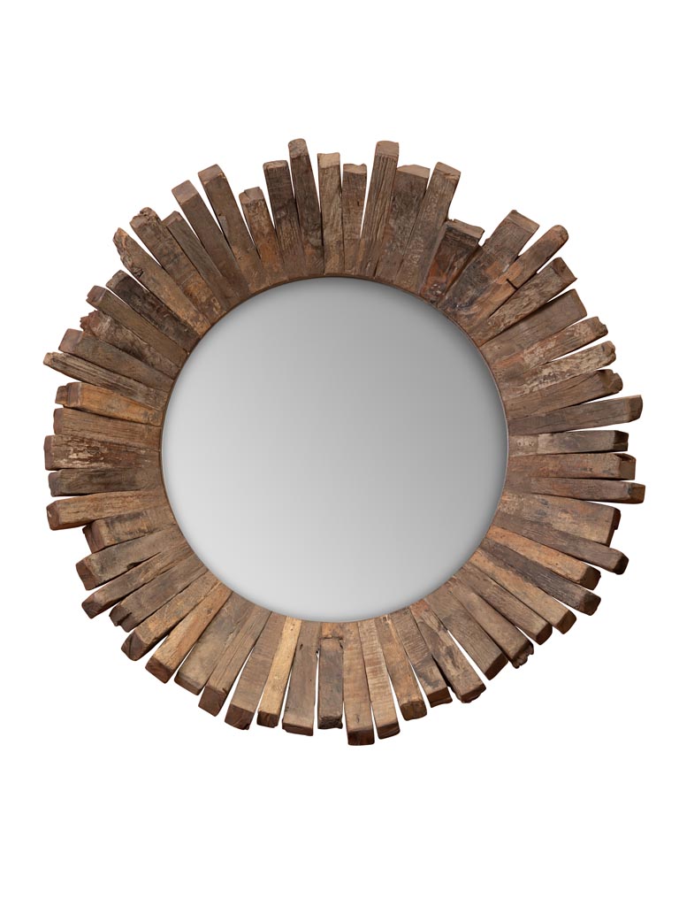 Round wooden mirror Natura - 2