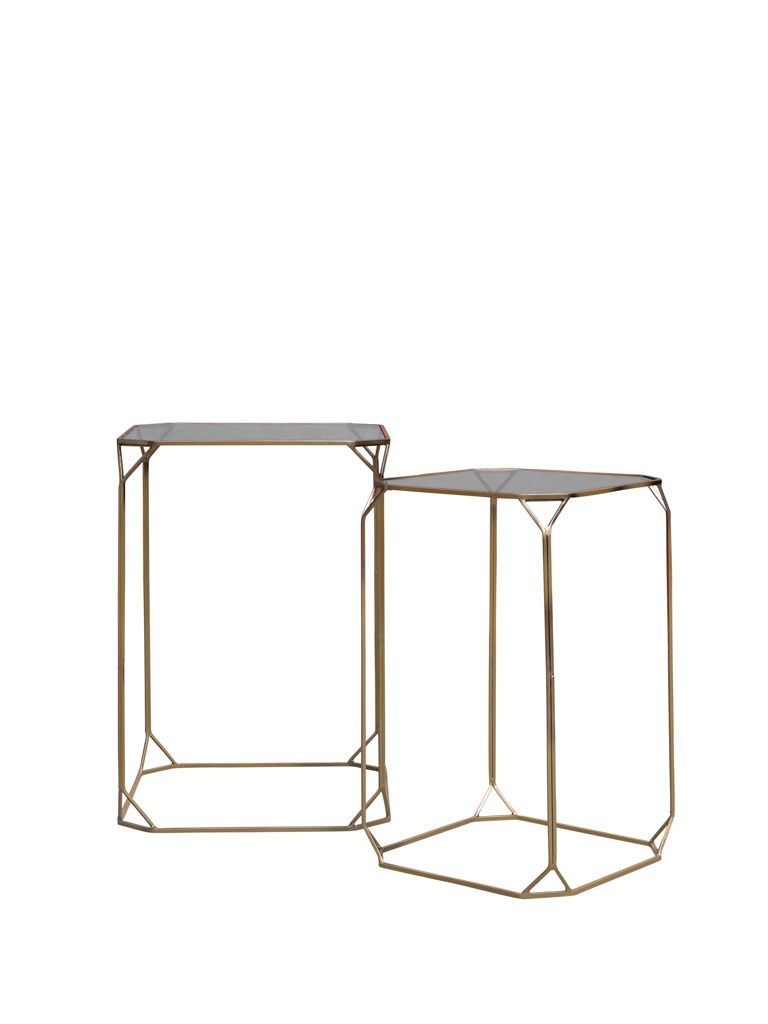 S/2 tables verre hexagonal Precious - 2