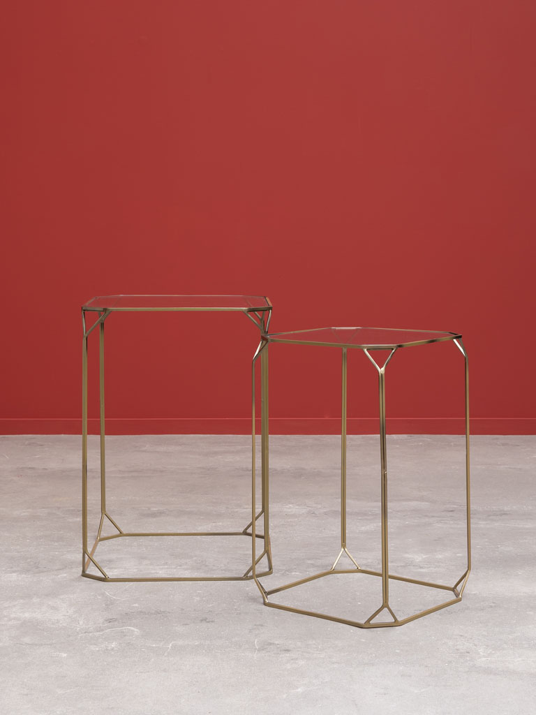 S/2 tables verre hexagonal Precious - 5