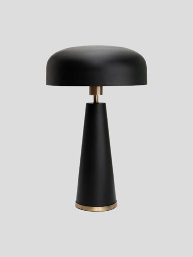 Black and brass cone lamp Zen