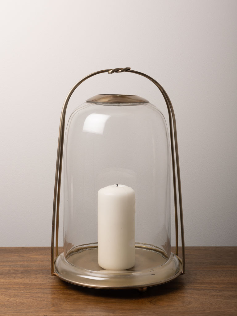 Large cloche candle holder knot design - 1