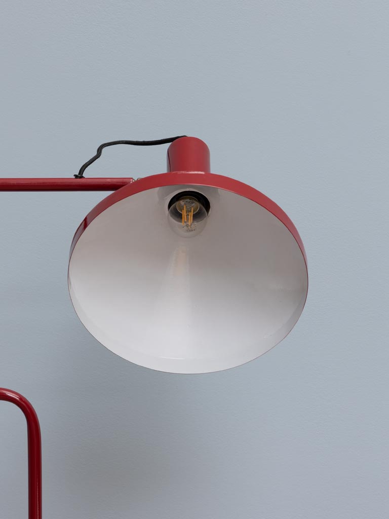 Lampe sur pied rouge Baltimore - 8