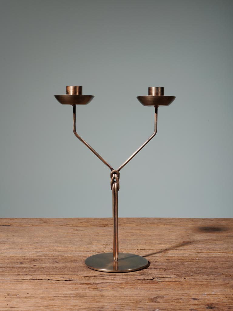 Candelarum 2 candles brass finish - 3