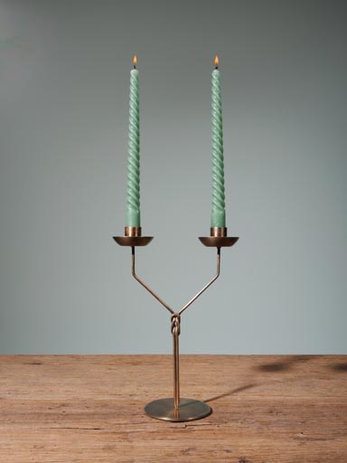 Candelarum 2 candles brass finish