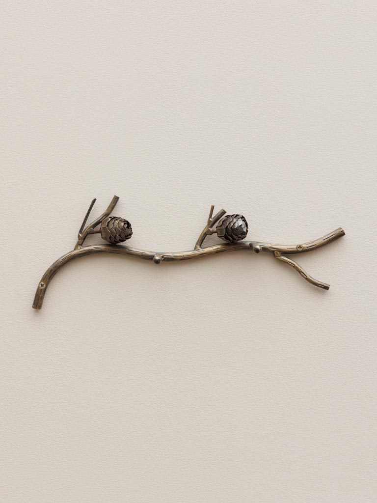 Wall coat rack pinecone - 1