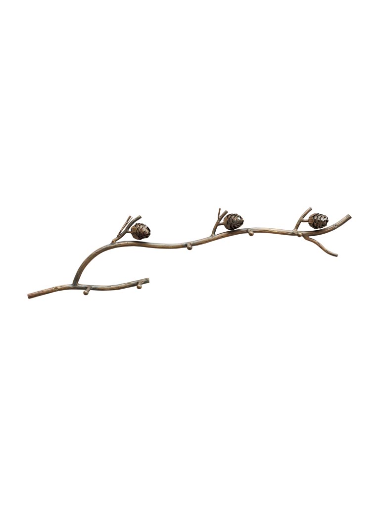 Large wall coat rack pinecone - 2