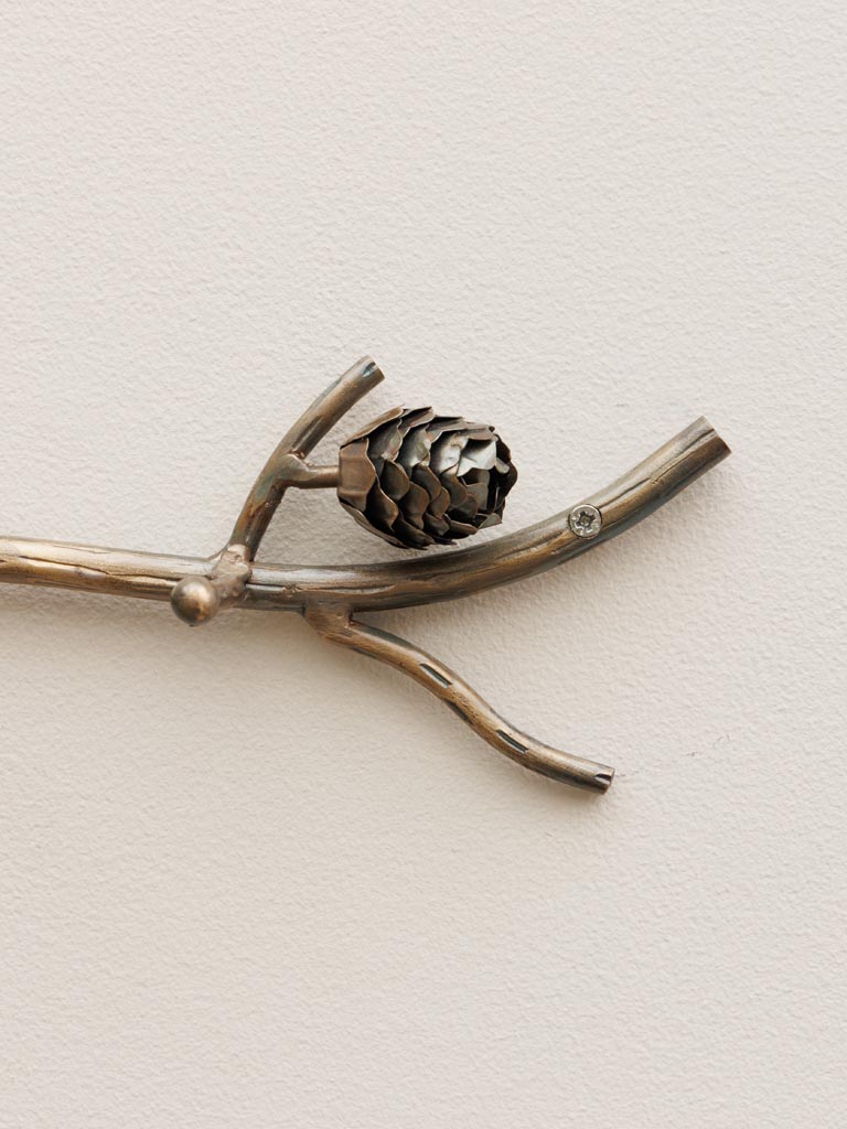Large wall coat rack pinecone - 4