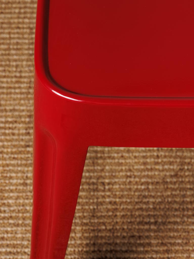 Burgundy lacquered stool Jammin - 5