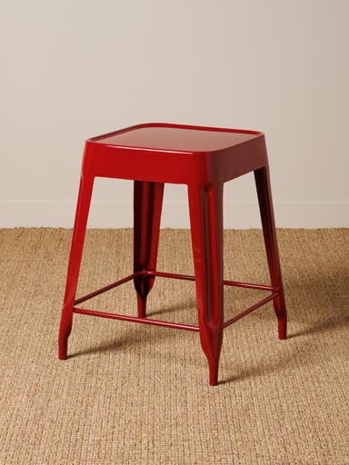 Burgundy lacquered stool Jammin