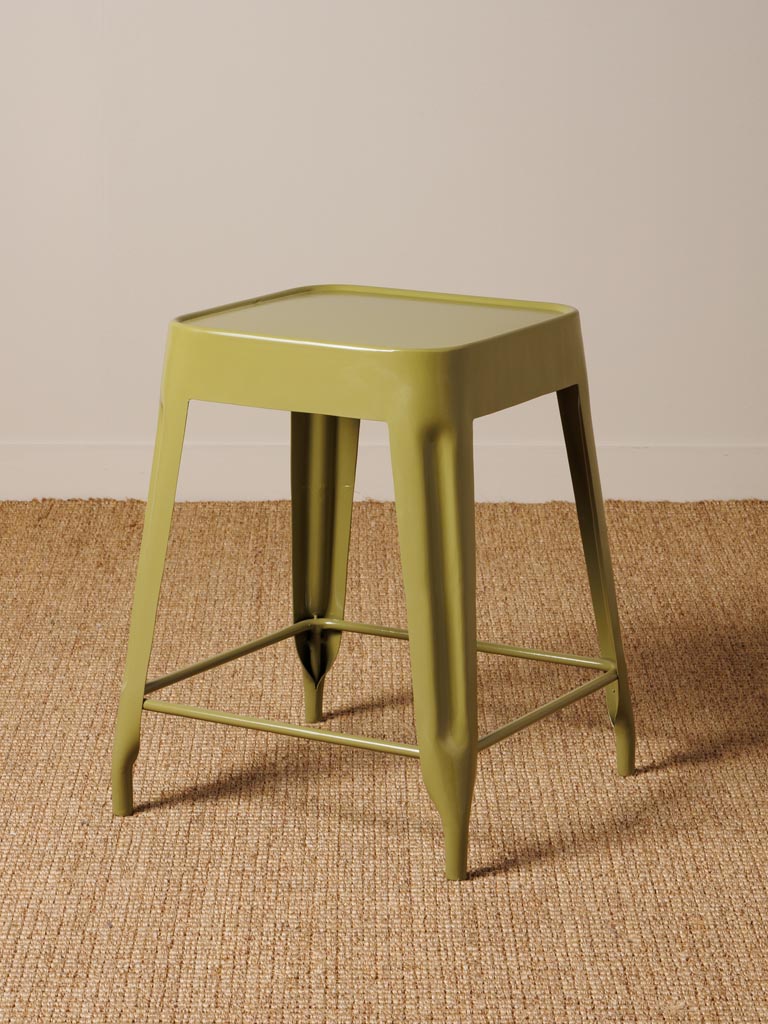 Olive lacquered stool Jammin - 1