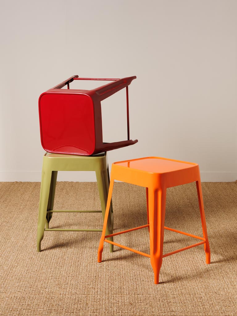 Olive lacquered stool Jammin - 4
