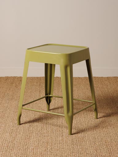 Olive lacquered stool Jammin