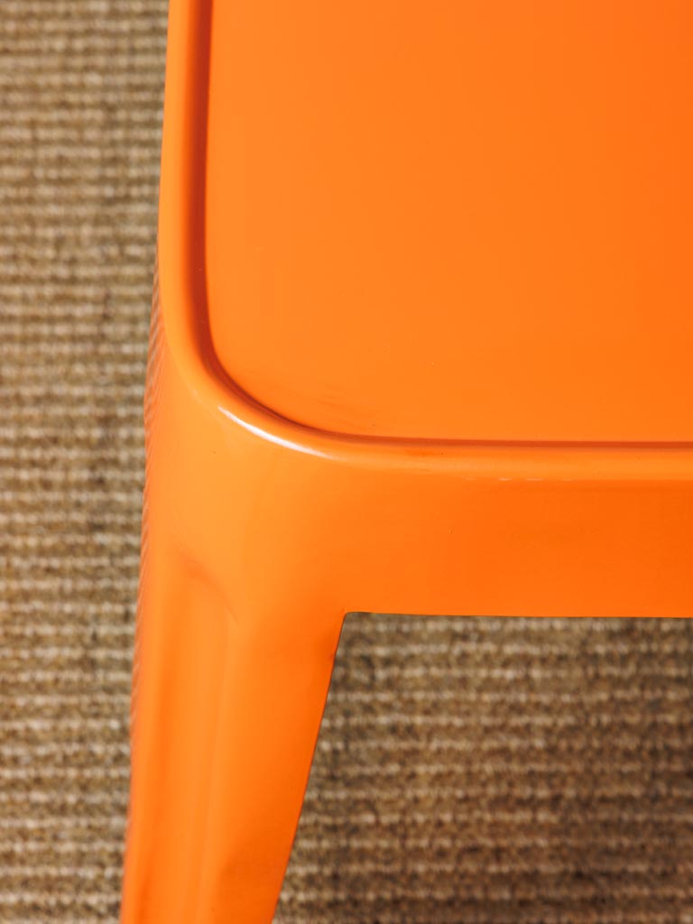 Orange lacquered stool Jammin - 5