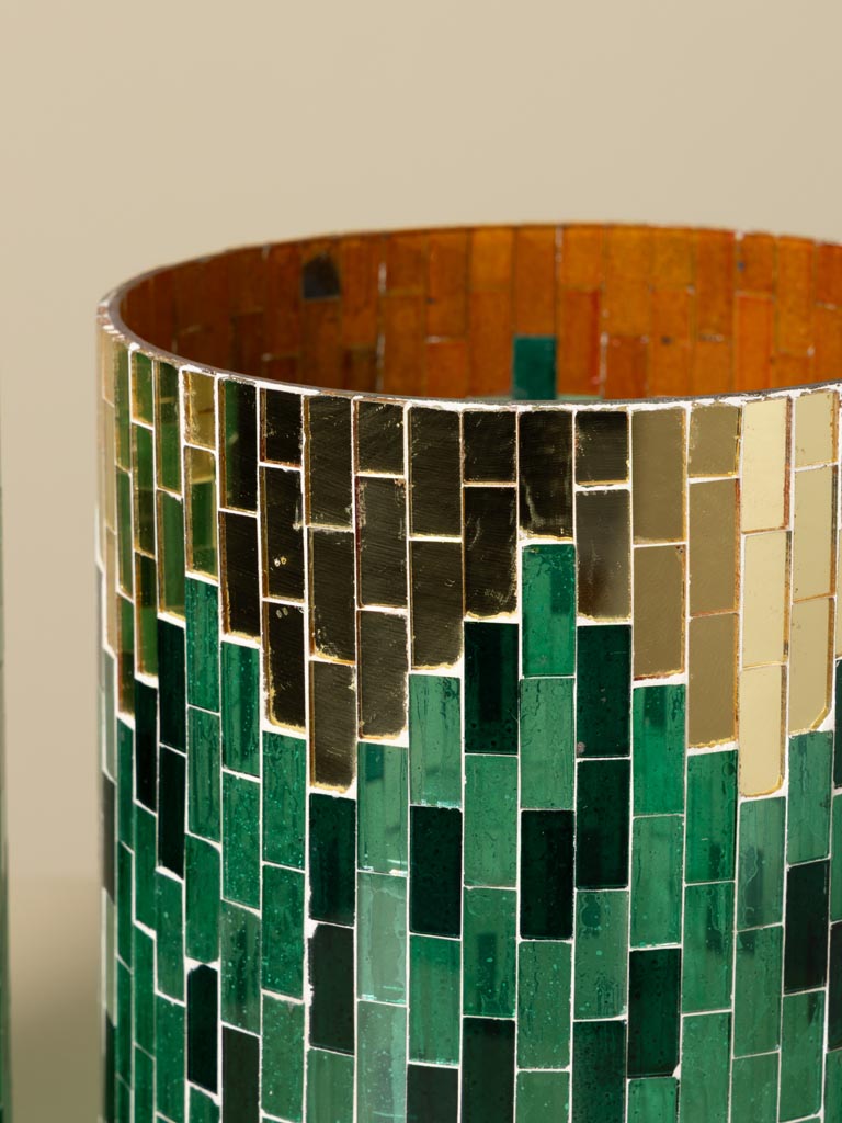 S/3 photophores doré et verts Gatsby - 3