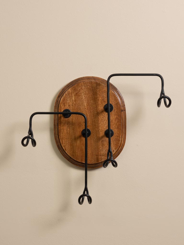 Vintage look wall coat rack - 1