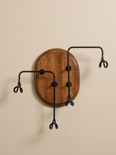 Vintage look wall coat rack