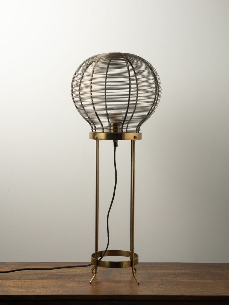 Lamp mesh bulb brass patina - 1
