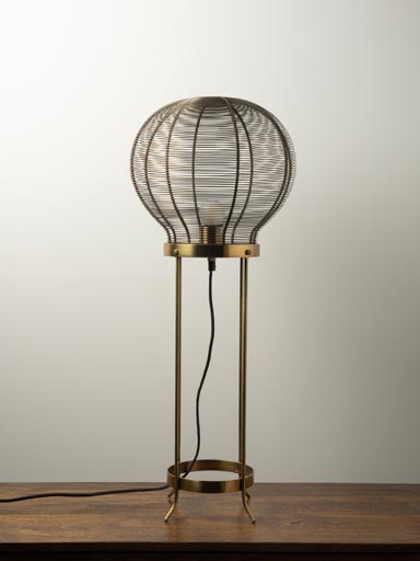 Lamp mesh bulb brass patina