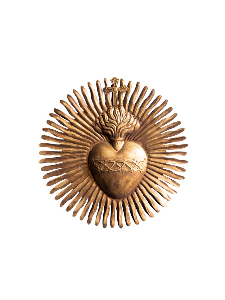 Ex-voto en fer soleil doré - 2