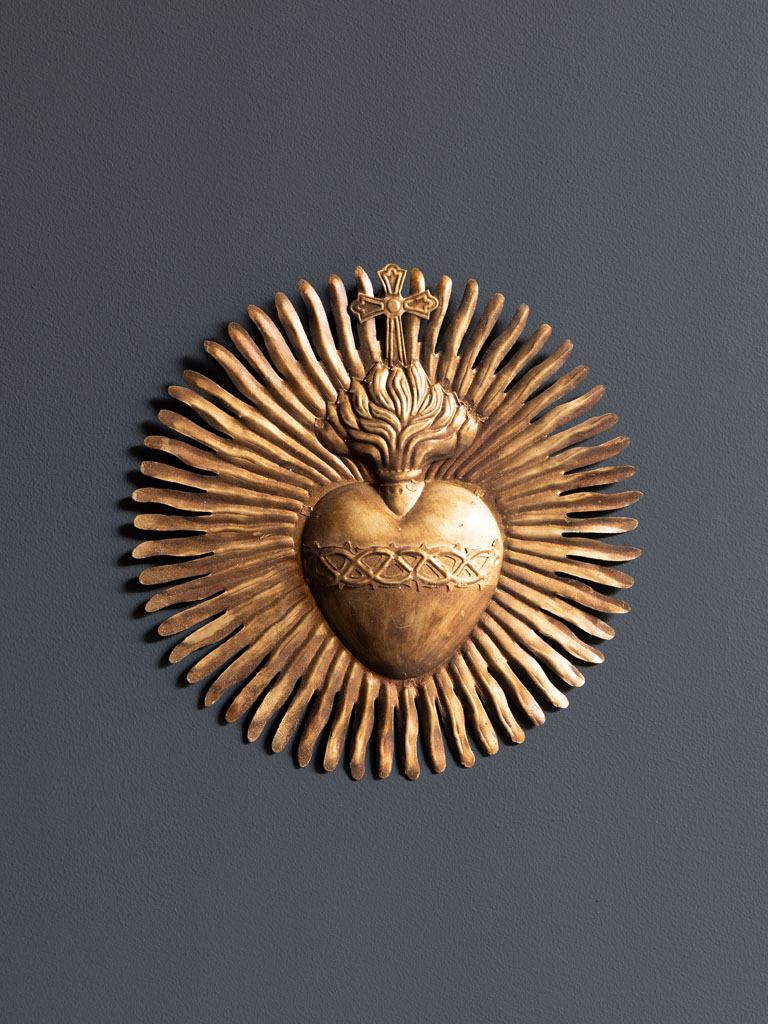 Ex-voto en fer soleil doré - 1