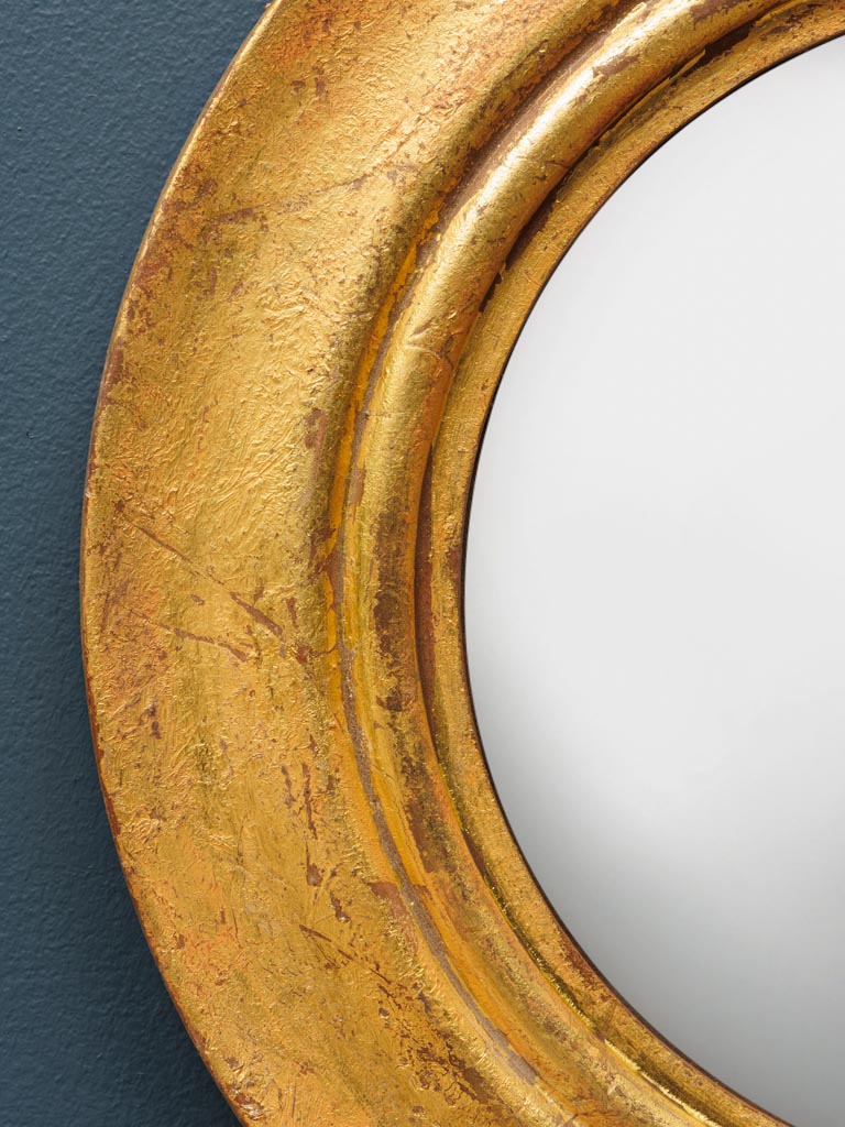 Golden convex mirror Louis - 3