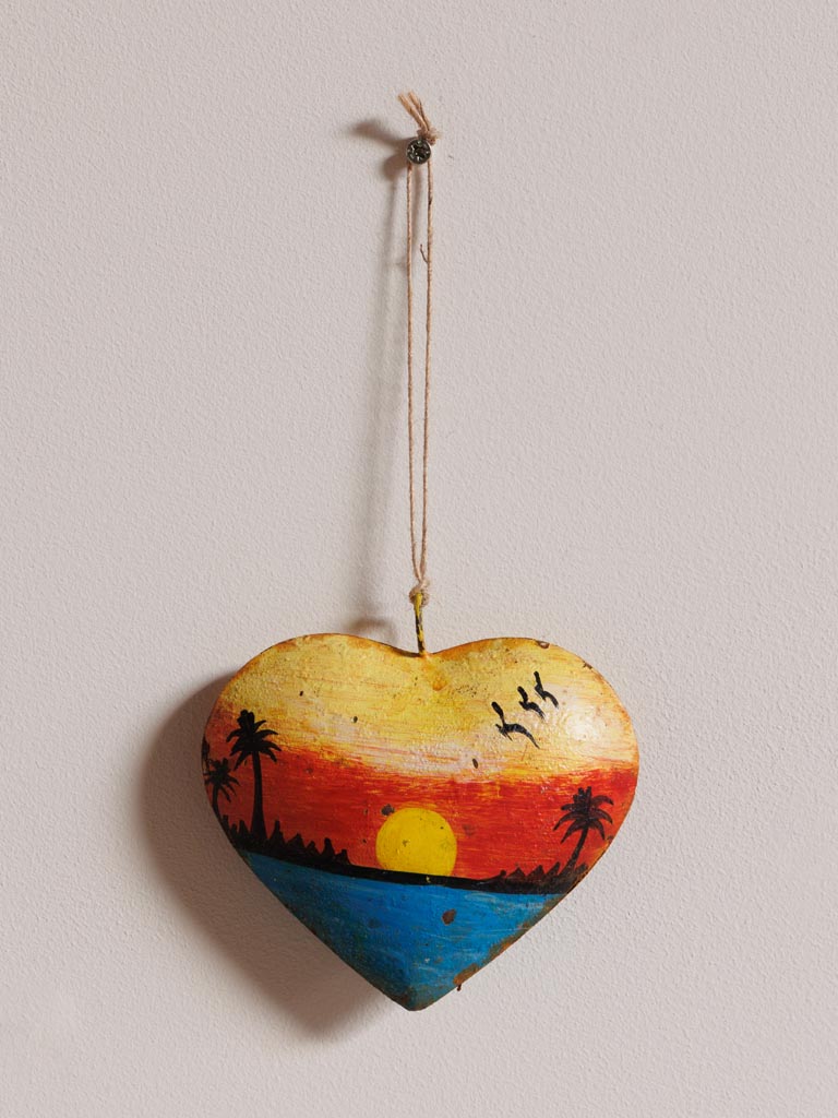 Hanging heart sunset - 1