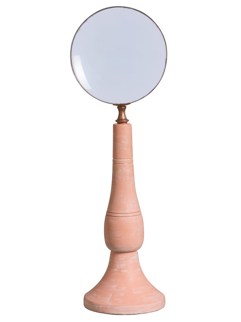 Large mangifier on pink wooden stand - 2