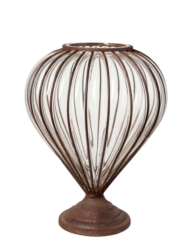 Large vase with metal frame Zéphyr - 2