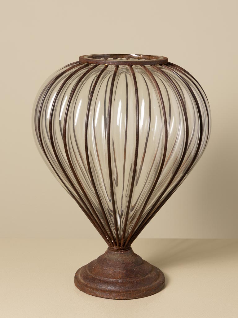 Large vase with metal frame Zéphyr - 1