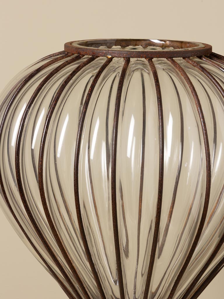 Large vase with metal frame Zéphyr - 3