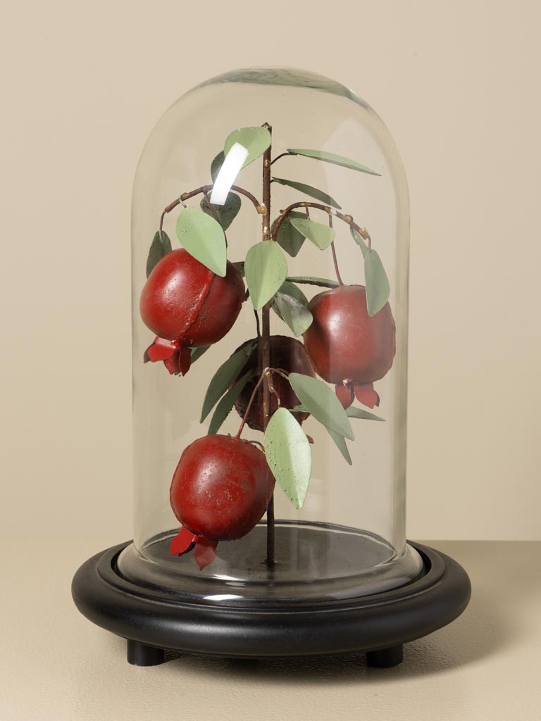 Small precious pomegranate tree with glass dome - 1