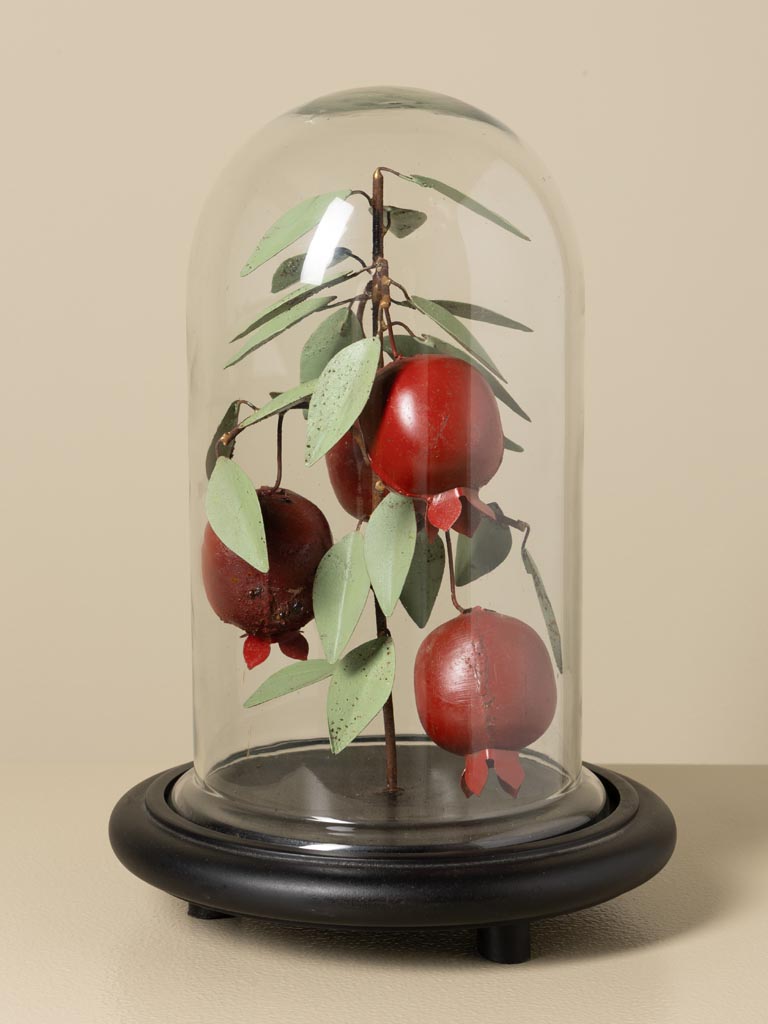 Small precious pomegranate tree with glass dome - 4